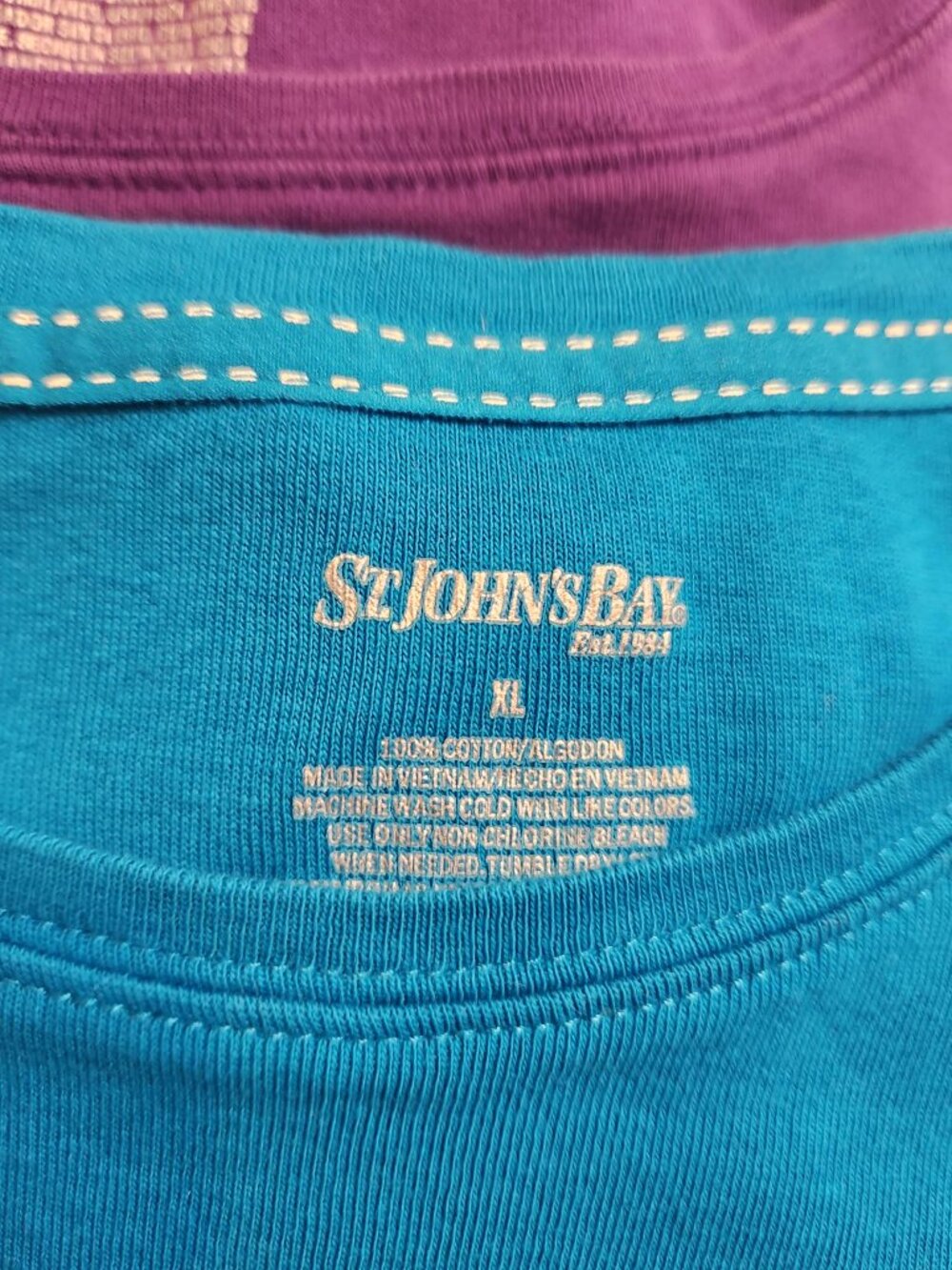 Lot of 3 Women's XL Crewneck T-Shirts St. John's Bay & Faded Glory 100% Cotton - Picture 5 of 7